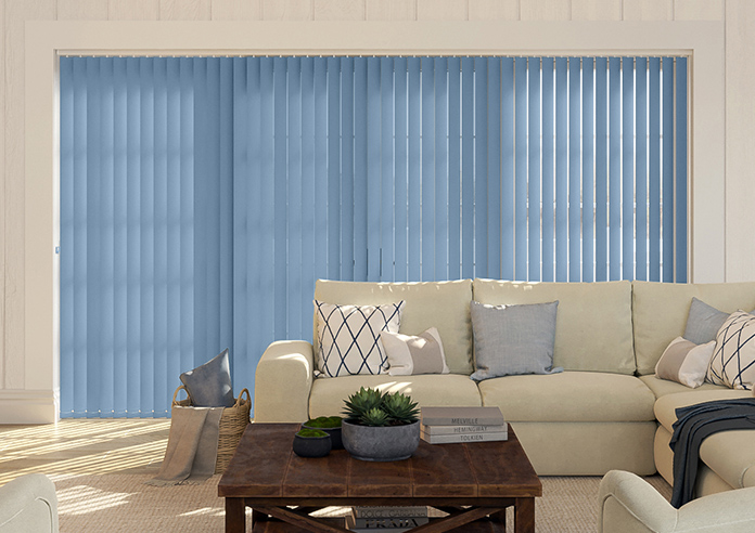 Trinity (Blackout), Delph Blue - Vertical Blind - Image 3